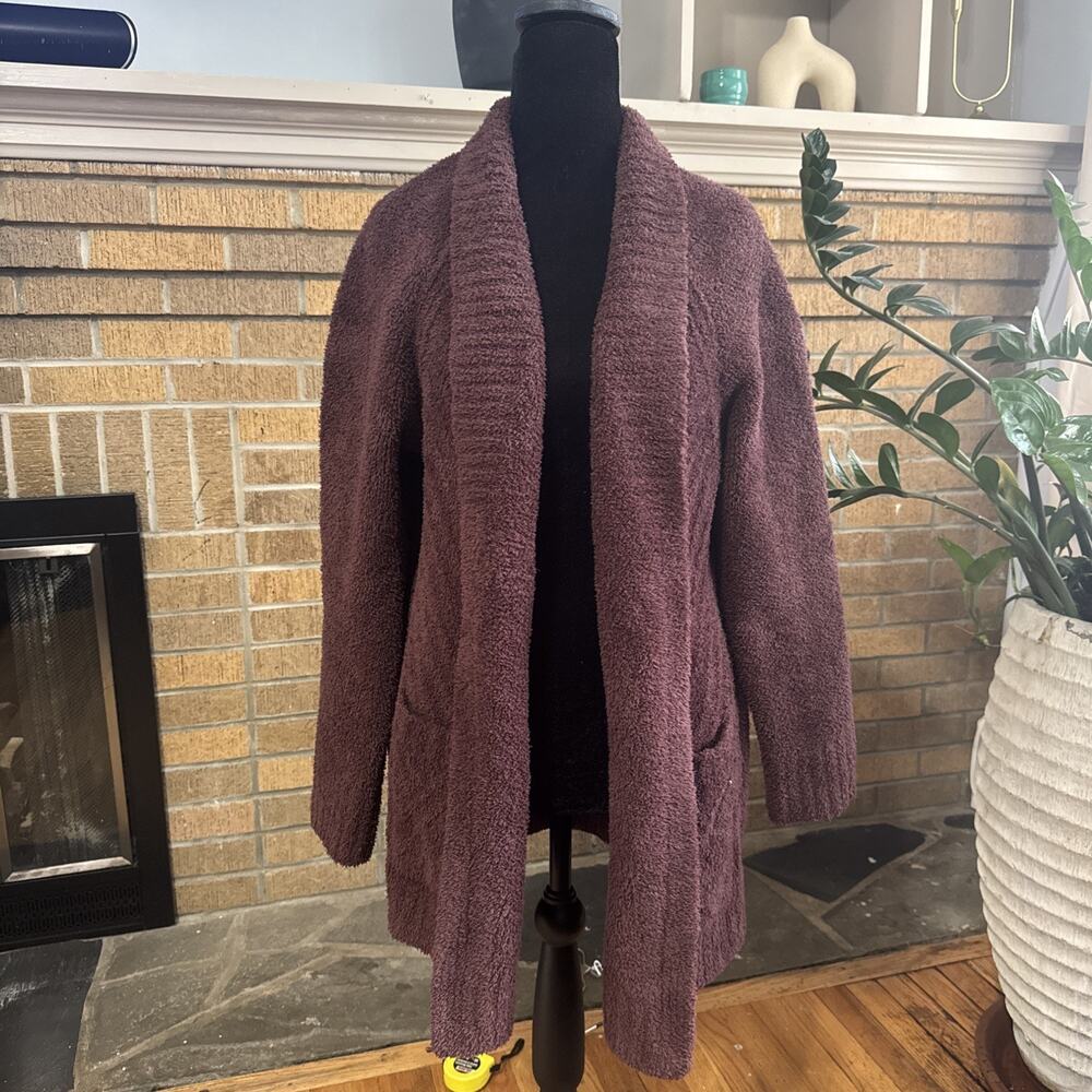 Barefoot Dreams Circle Cardigan Cozy Chic Soft/ Comfort Lounge Chocolate Brown